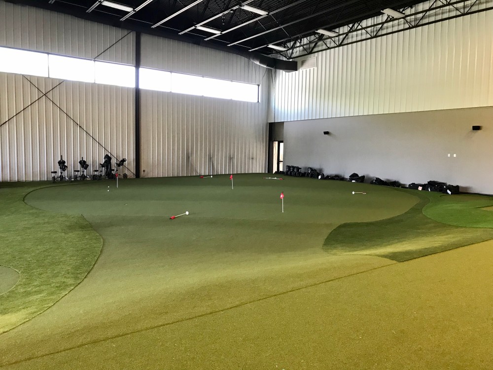 The University of Arkansas' indoor facility at Blessings Golf Club